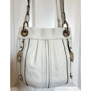 B. MAKOWSKY-🎉HP🎉Pebble Leather Hobo Crossbody/Shoulder Bag/Winter White/Like New